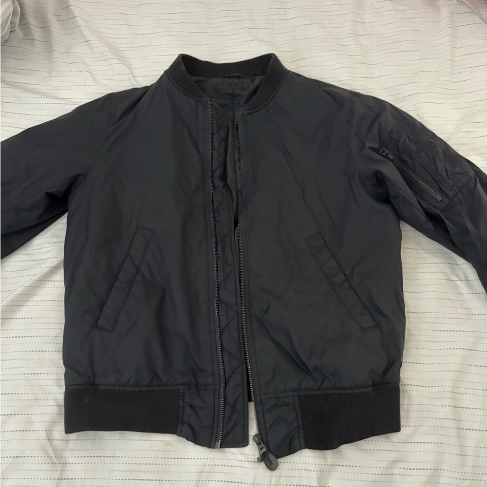Men's Uniqlo Black Bomber Jacket